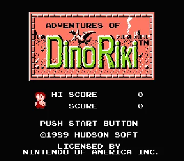 Adventures of Dino Riki (USA) screen shot title